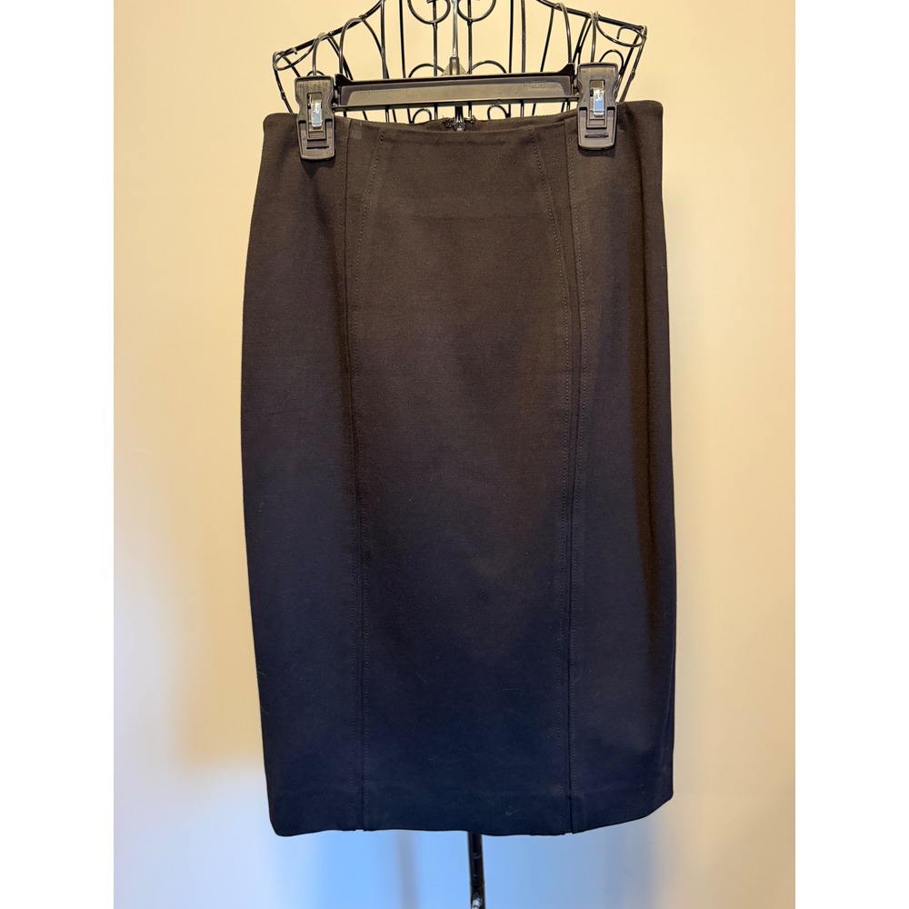 White House Black Market Black Ponte Pencil Skirt Size 00 Office Career Wear
